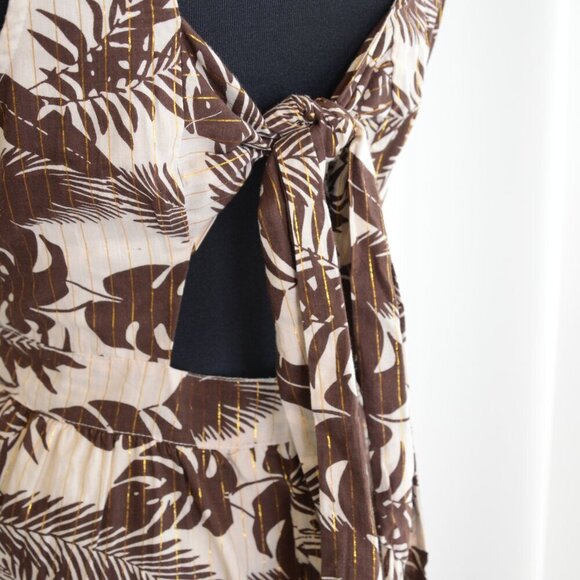 Venus Floral Cut-Out Cotton Maxi Dress Sz 10 - Picture 9 of 12